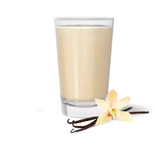 Herbalife French Vanilla Shake Mix in a blender, ready to enjoy