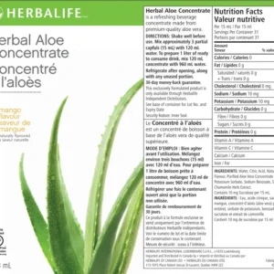 Herbalife Herbal Aloe Concentrate Mango bottle