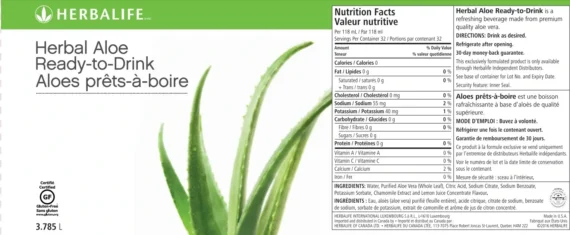 Ingredients in Herbal Aloe Concentrate - Ready-to-drink Original