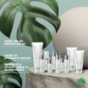 The Herbalife SKIN Ultimate Program contains the entire set of Advanced – Normal to Oily skin products