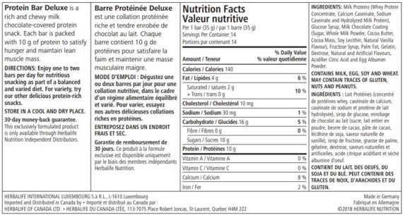 Herbalife Protein Bar Deluxe: Delicious and Nutritious Snack