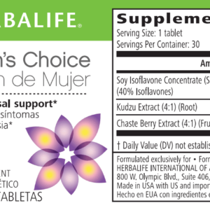 Woman’s Choice Herbalife includes plant-derived ingredients that help women find their natural balance