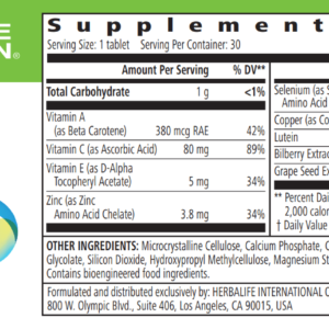 Ocular Defense Formula Herbalife 30 Tablets