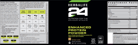 Herbalife24 Enhanced Protein Powder Natural Flavor 640g