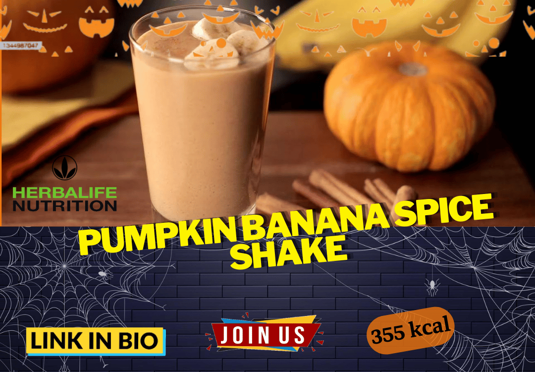 PUMPKIN BANANA SPICE SHAKE 355 kcal | Herbalife Shake Recipes