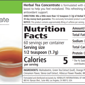 Herbalife Instant Herbal Beverage - Herbal Tea Concentrate Cinnamon