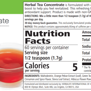 Herbalife Instant Herbal Beverage - Herbal Tea Concentrate Chai