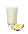 Herbalife Pina Colada Shake Mix served with pineapple and coconut garnish