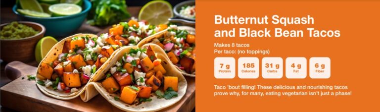 Butternut Squash and Black Bean Tacos: A Flavorful Vegetarian Delight