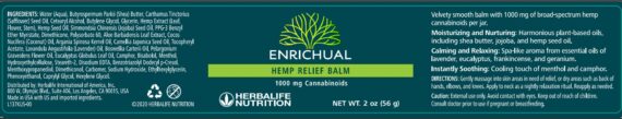 Herbalife Enrichual Hemp Relief Balm
