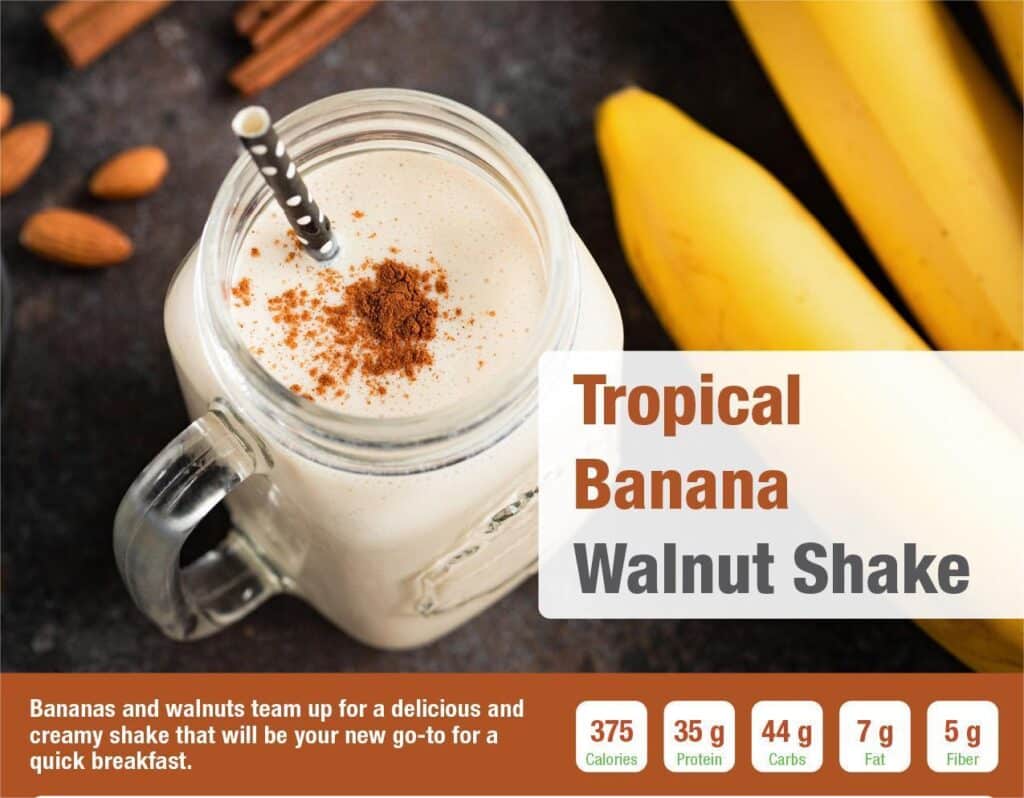 Tropical Banana Walnut Shake: A Taste of Paradise in Every Sip